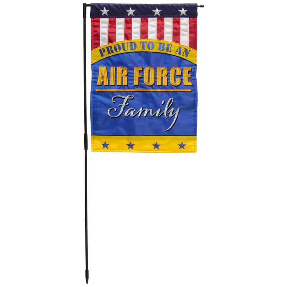 Proud to Be an Air Force Family Double Sided Garden Flag with Pole